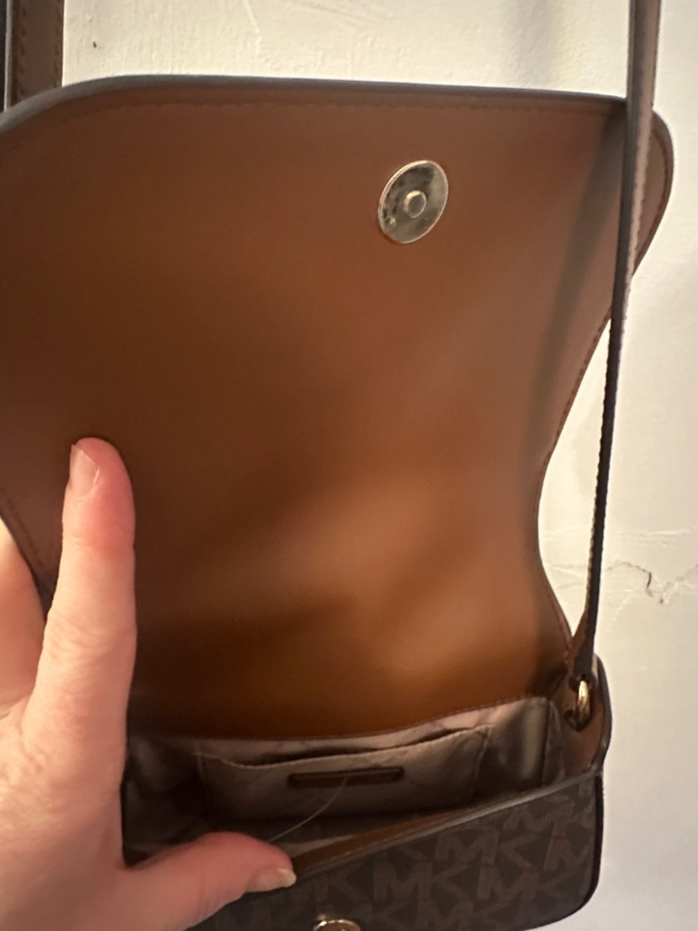 Michael Kors Brown and Tan Logo Crossbody - Picture 4 of 6
